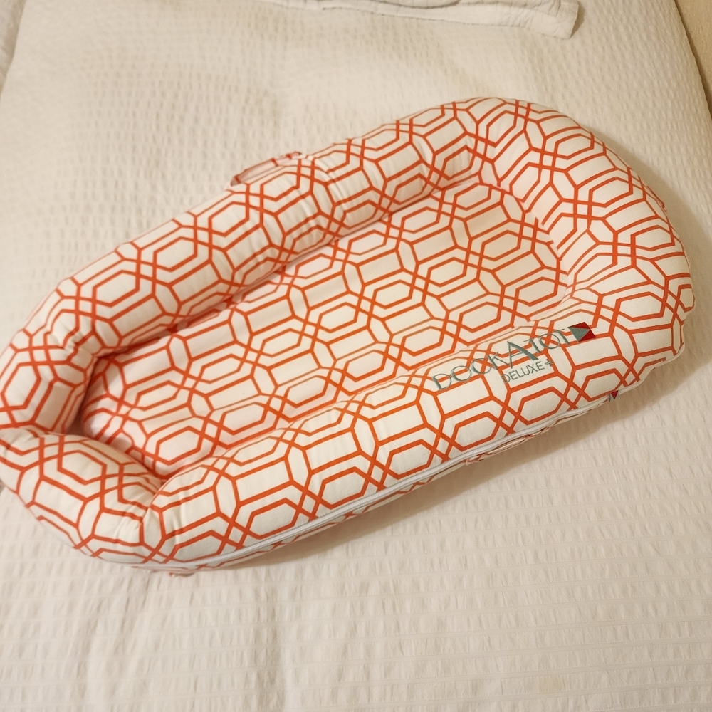 Orange Geometric Kids Lounger